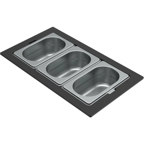 ELLECI - Tároló edény háromrészes gourmet 378 inox HPL kerettel KF053065IN