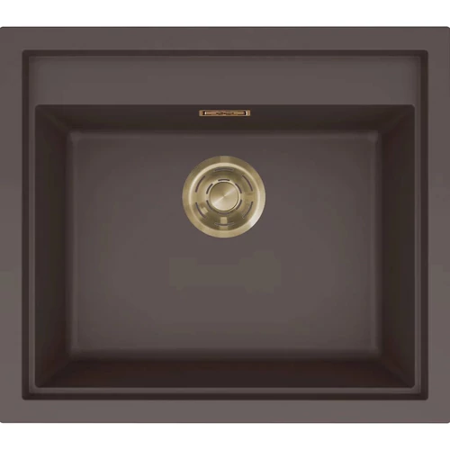 ELLECI - Mosogatótálca Sintesi 105 Keratek K87 Cocoa arany tartozékokkal LKS10587GLD