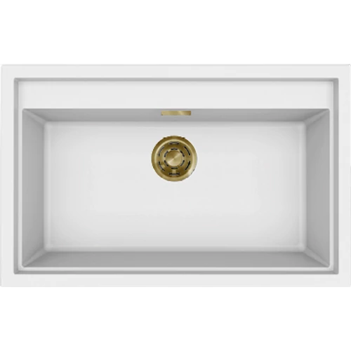 ELLECI - Mosogatótálca Sintesi 130 K96 White arany tartozékokkal LKS13096GLD