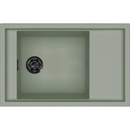 ELLECI - Mosogatótálca Sintesi 305 Keratek K82 Sage fekete tartozékokkal LKS30582BKM