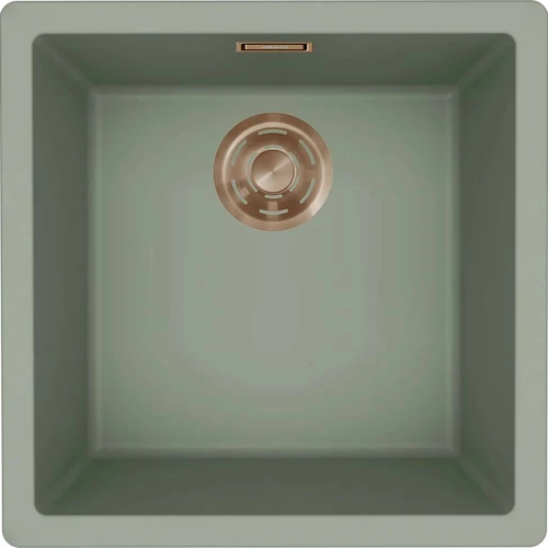 ELLECI - Mosogatótálca Zen 102 Keratek K82 Sage Green bronz tartozékokkal LKZ10282BRZ