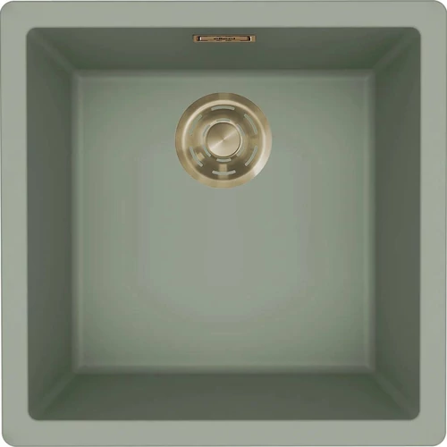 ELLECI - Mosogatótálca Zen-F 102 Keratek K82 Sage Green arany tartozékokkal LKZ10282F01GLD