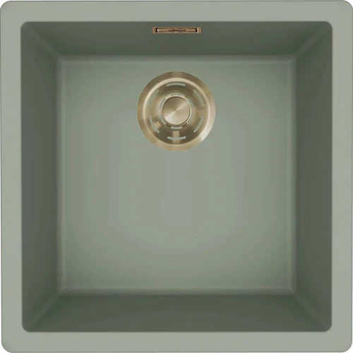 ELLECI - Mosogatótálca Zen 102 Keratek K82 Sage Green arany tartozékokkal LKZ10282GLD