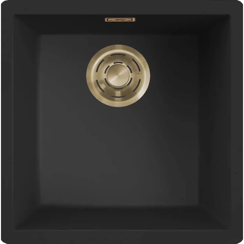 ELLECI - Mosogatótálca Zen-F 102 Keratek K86 Black arany tartozékokkal LKZ10286F01GLD