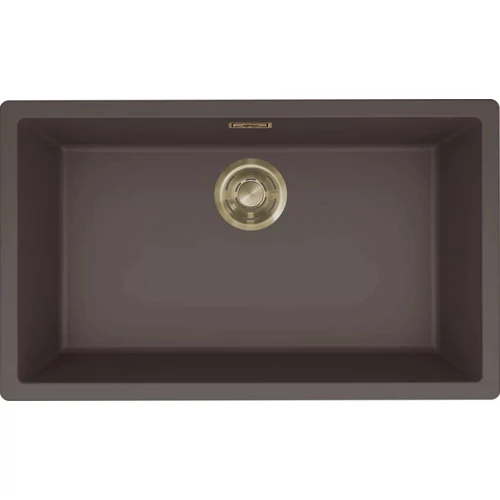 ELLECI - Mosogatótálca Zen-F 130 Keratek K87 Cocoa arany tartozékokkal LKZ13087F01GLD