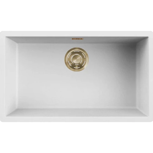 ELLECI - Mosogatótálca Zen 130 Keratek K96 White arany tartozékokkal LKZ13096GLD