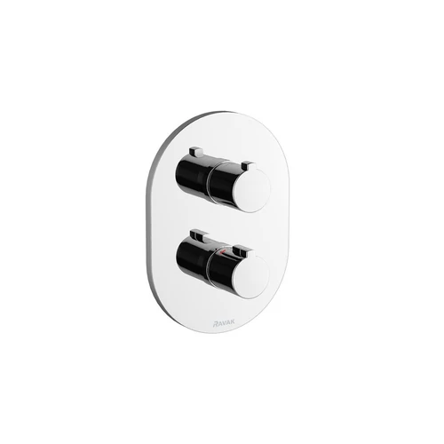Ravak Chrome CR 063.00 Chrome Termosztátos falba süllyesztett csaptelep váltóval - X070094