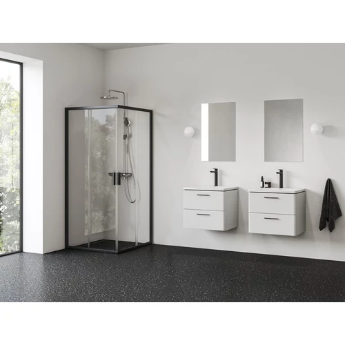 Ravak Blix II NBLRV2 80x80 zuhanykabin fekete+transparent 1LM40300Z1