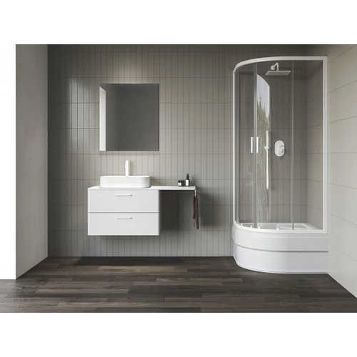 Ravak Blix II NBLCP4 Sabina 90x90 zuhanykabin matt fehér+transparent 3BM70E40Z1