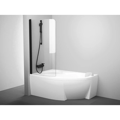 Ravak Rosa CVSK1 160/170 bal kádparaván fekete+transparent 7QLS0300Y1