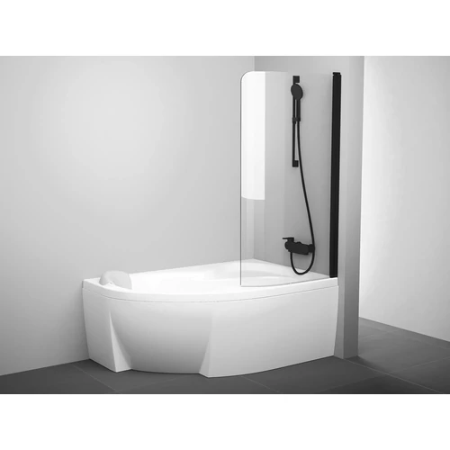 Ravak Rosa CVSK1 160/170 jobb kádparaván fekete+transparent 7QRS0300Y1