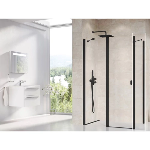 Ravak Chrome CPS-80 fix oldalfal fekete+transparent 9QV40300Z1