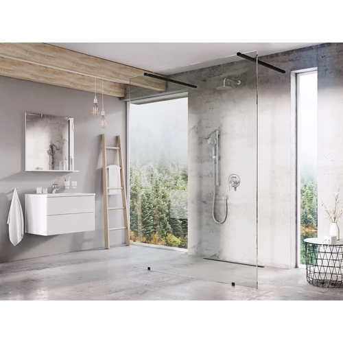 Ravak Walk-In Free Set 150, zuhanykabin fekete+transparent GW9FP030SZ1