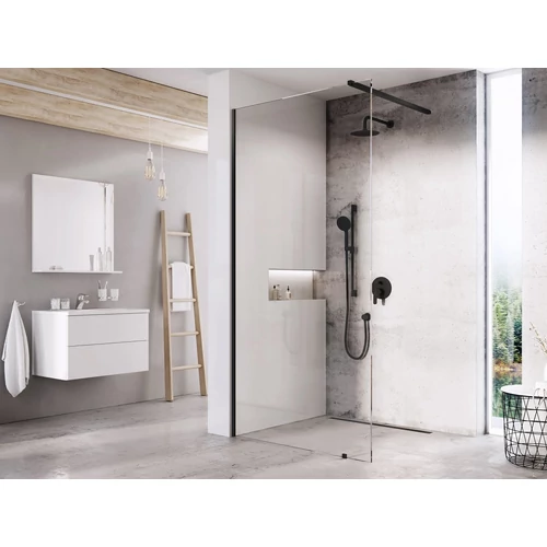 Ravak Walk-In Wall Set 160, zuhanykabin fekete+transparent GW9WS030SZ1