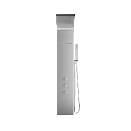 Roca Evolution termosztatikus hidromasszázs zuhanypanel, rozsdamentes acélból 8 funkcióval - A2H0416000