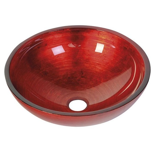 Sapho MURANO ROSSO üvegmosdó, átm:40x14cm, piros (AL5318-63)
