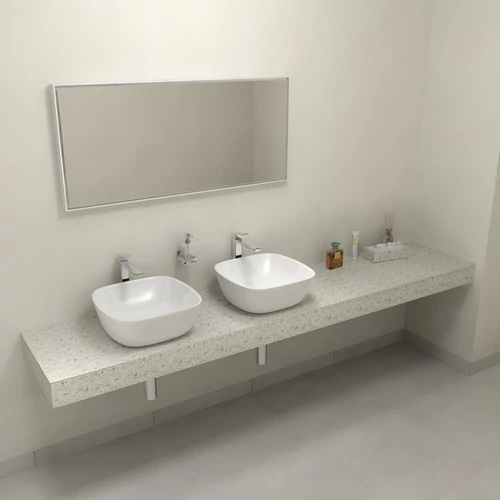 SAPHO TAILOR Rockstone pult, 240x50cm, L verzió (TR240L)