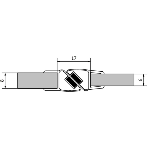 SAPHO POLYSAN VITRA LINE mágneses tömítés (2 pcs.) hosszúság 2000mm 6mm and 8mm üveg (M129)