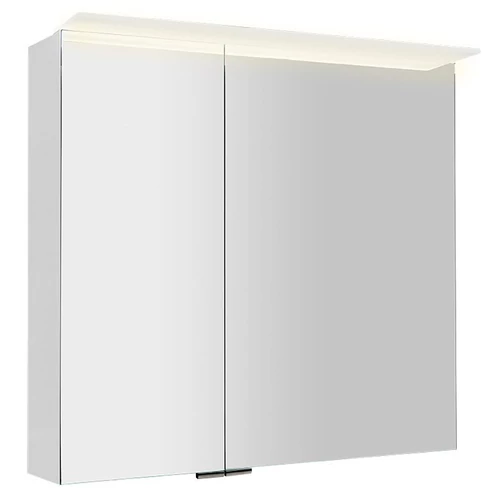 SAPHO LINEX tükrösszekrény LED világítással, 80x70x15cm, fényes fehér (LX080-0030)