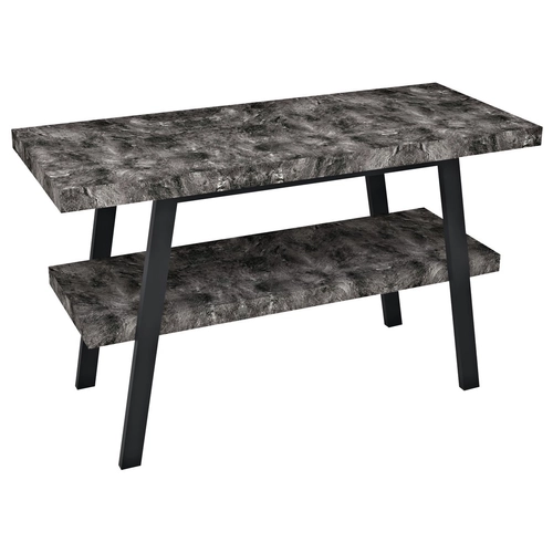 SAPHO TWIGA mosdótartó asztal, 110x72x50cm, matt fekete/zúzott kő (VC453-110-9)