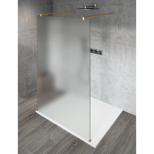 Sapho VARIO GOLD Szabadon álló zuhanyfal merőleges merevítőkkel, matt üveg, 900mm (GX1490GX2216)