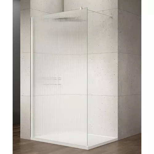 Sapho VARIO WHITE Fix zuhanyfal, fali profillal, merőleges merevítő nélkül, nordic üveg, 700mm (GX1570-07)