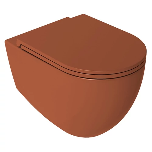 SAPHO ISVEA INFINITY RIMLESS fali WC, 36,5x53cm, terracotta (10NF02001-2U)