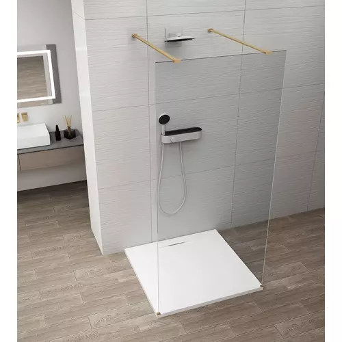 SAPHO ESCA GOLD MATT Walk-in zuhanyfal, szabadonálló, transzparent üveg, 1000mm (ES1010-08)