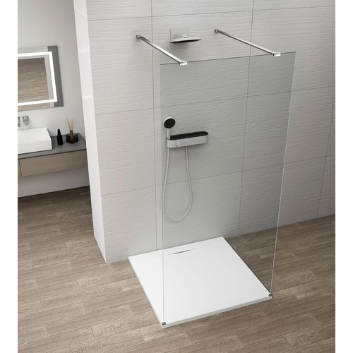 SAPHO ESCA CHROME Walk-in zuhanyfal, szabadonálló, transzparent üveg, 1100mm (ES1011-05)