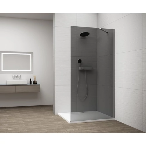 SAPHO ESCA CHROME Walk-in zuhanyfal, falra szerelhető, füst üveg, 1100mm (ES1211-01)