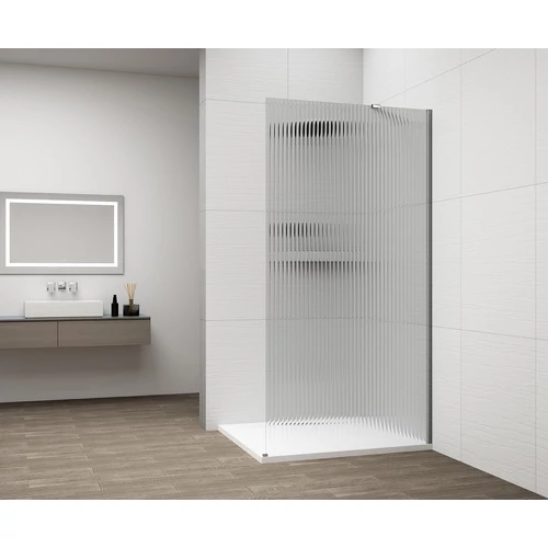 SAPHO ESCA CHROME Walk-in zuhanyfal, falra szerelhető, flutes üveg, 1000mm (ES1310-01)