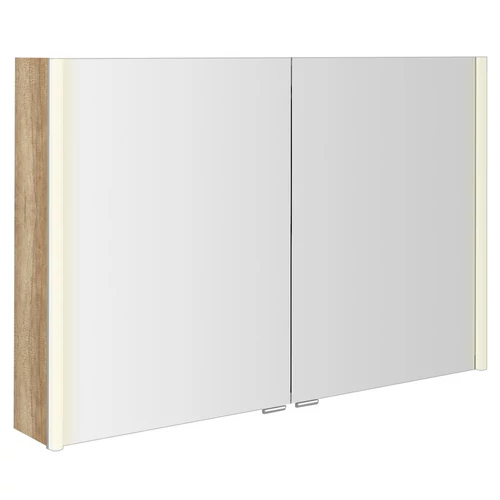 SAPHO ALIX tükrösszekrény LED világítással, 106x70x17,5cm, Alabama tölgy (AX106-0022)