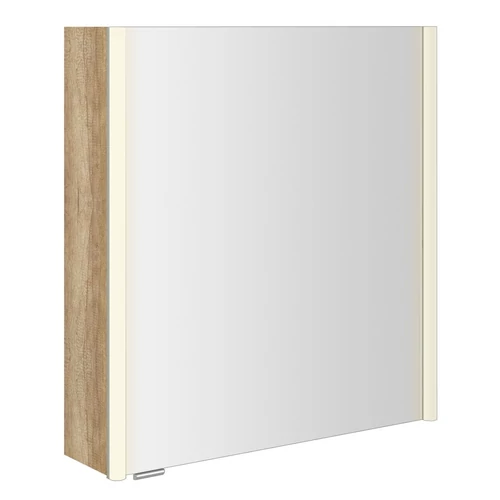 SAPHO ALIX tükrösszekrény LED világítással, 66x70x17,5cm, Alabama tölgy (AX166-0022)