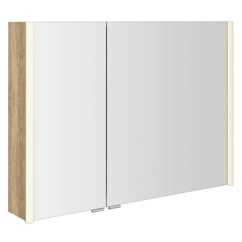SAPHO ALIX tükrösszekrény LED világítással, 96x70x17,5cm, Alabama tölgy (AX196-0022)