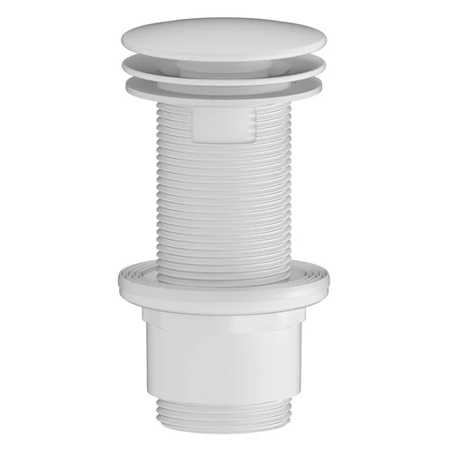 SAPHO klik-klak mosdólefolyó, nem zárható, 5/4“, 10-80mm, ABS/fehér  (CV1232W)