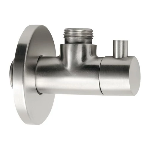 SAPHO MINIMAL Sarokszelep rozettával, hidegvizes 3/8"x1/2", inox  (MI058S)