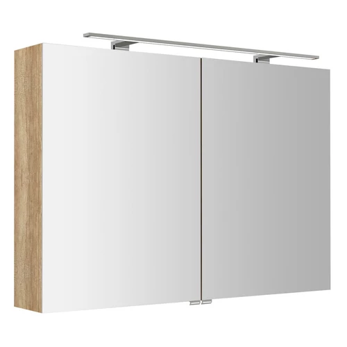 SAPHO RIWA tükrösszekrény LED világítással, 101x70x17cm, Alabama tölgy (RIW100-0022)