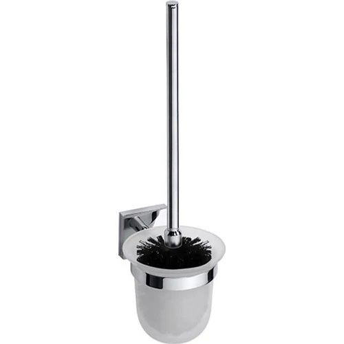 SAPHO BEMETA BETA Fali WC kefetartó, üveg, fekete kefe, 95x360x140mm, króm (132113017) (XQ300)