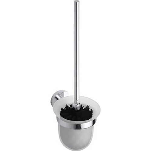 SAPHO BEMETA OMEGA Fali WC kefetartó, üveg, fekete kefe, 95x370x140mm, króm (104113017) (XR300)