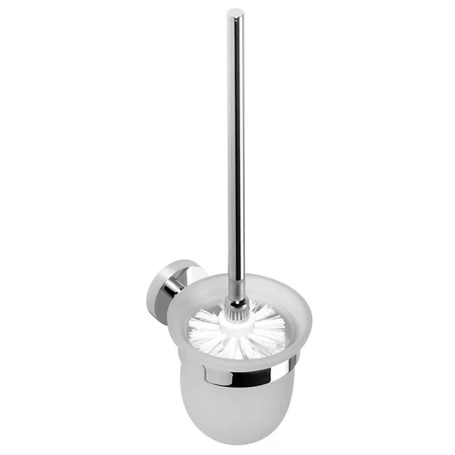 SAPHO BEMETA OMEGA Fali WC kefetartó, üveg, fehér kefe, 95x370x140mm, króm (104113012) (XR303)
