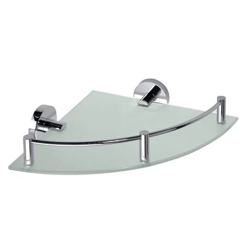 SAPHO BEMETA OMEGA Sarok üvegpolc, 255x70x255mm, króm (104202162) (XR605)