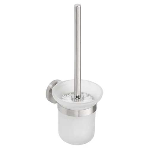 SAPHO BEMETA NEO Fali WC kefetartó, üveg, fehér kefe, 115x360x130mm, inox/matt (104113015) (XS301)