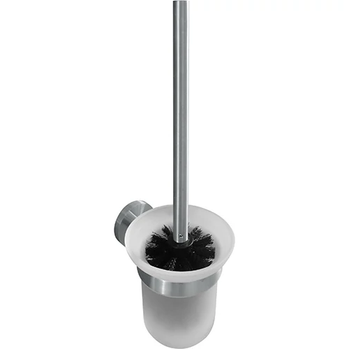 SAPHO BEMETA NEO Fali WC kefetartó, üveg, fekete kefe, 115x360x130mm, inox/matt (104113019) (XS304)