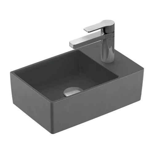 Villeroy & Boch Memento 2.0 40 x 26 cm-es kézmosó 1 csaplyukkal Graphite CeramicPlus felülettel - 432340I4