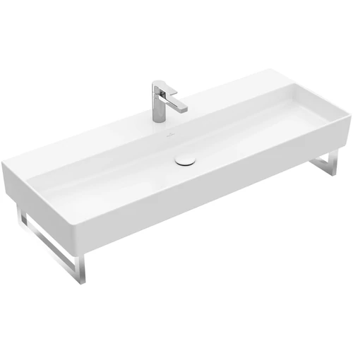 Villeroy & Boch Memento 2.0 120 x 47 cm-es mosdó 1 csaplyukkal Stone White CeramicPlus felülettel túlfolyó nélkül - 4A22C2RW