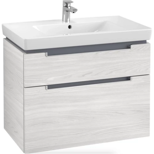 Villeroy & Boch Subway 2.0 fürdőszobai alsószekrény 2 fiókos white wood A91400E8