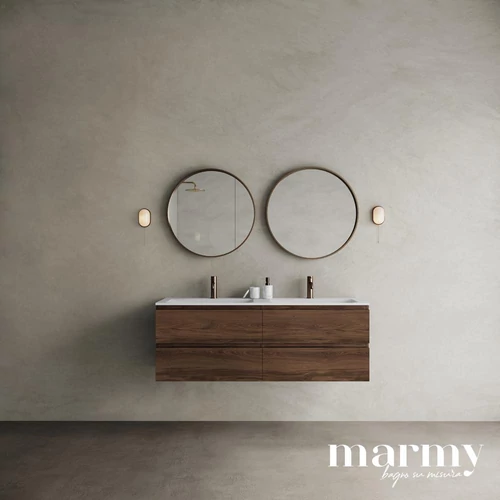 MARMY CODE 140 függesztett alsószekrény, 4 fiók, laminált Hazel szín, króm fogantyú 140x46x50 - 90 10 14 24 10 88