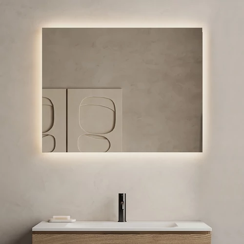 MARMY SECRET tükör 90x80 cm (LED 6000k, körbe hangulatvilágítás) 90 11 23 90 80 01