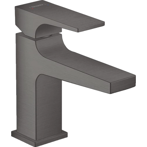 Hansgrohe Metropol egykaros mosdócsaptelep 100 push-open lefolyóval, kézmosókhoz szálcsiszolt fekete/króm 32500340