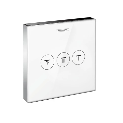 Hansgrohe ShowerSelect Glas falsík alatti szelep színkészlet fehér/króm 15736400